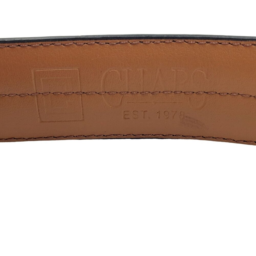 Chaps Belt Men's size 40 Brown leather Dress gold tone buckle  Casual Cowhide - Picture 9 of 13